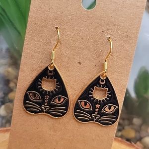 2/$12 ouija kitty earrings